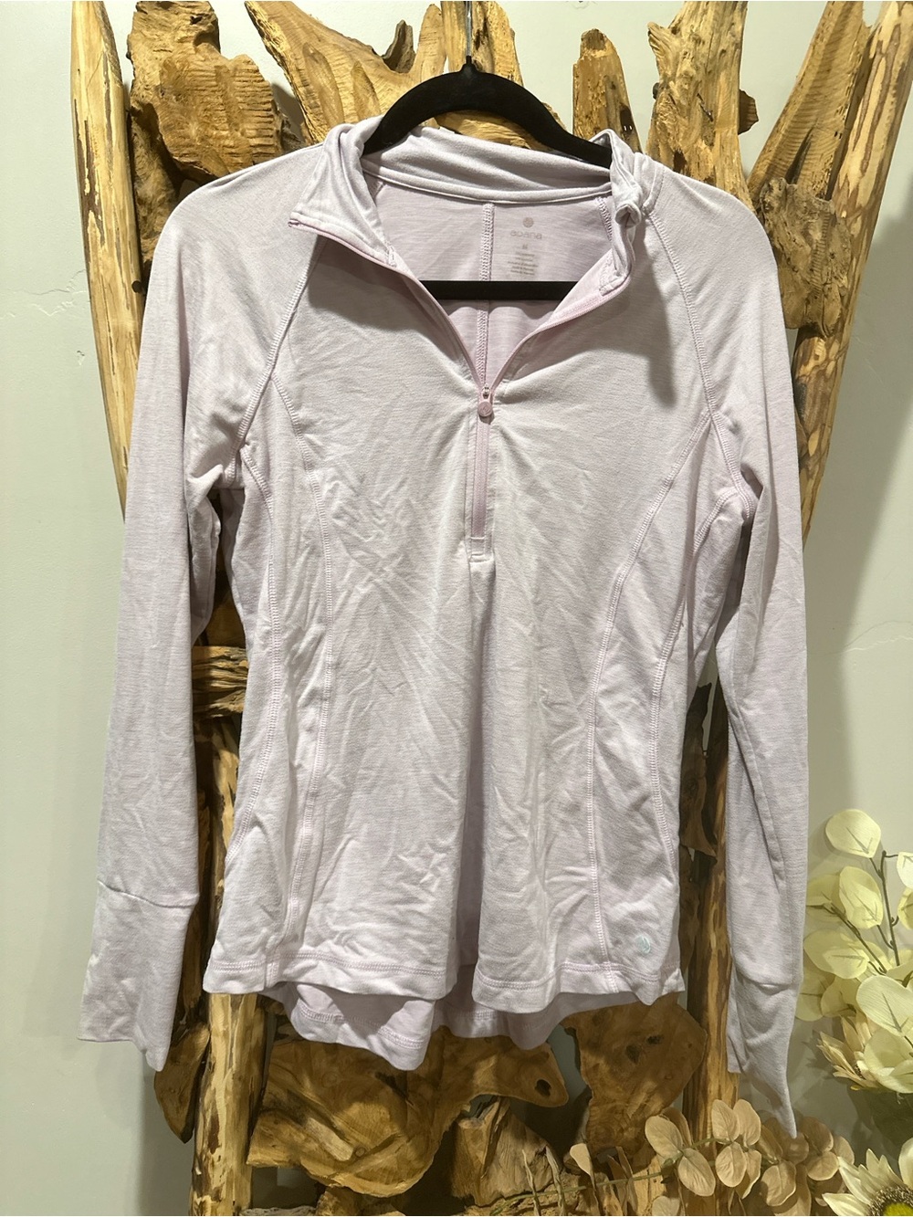 Apana Light Lavender Half-Zip Long Sleeve Pullover